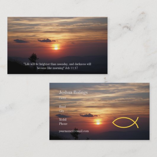 Christelijk | Pastor | Prijs Visitekaartje (Voorkant / Achterkant)