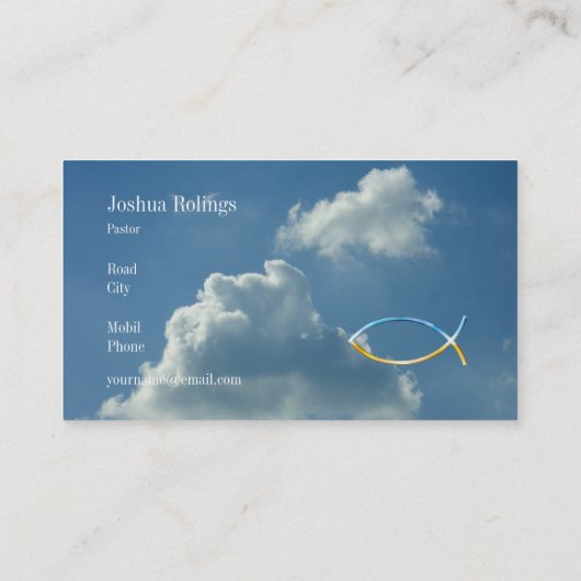 Christelijk | Pastor | Prijs Visitekaartje (Achterkant)