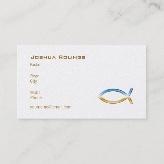 Christelijk | Pastor | Prijs Visitekaartje (Achterkant)