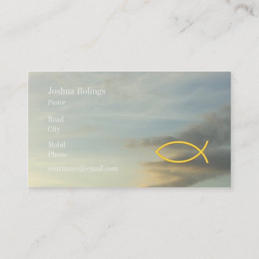 Christelijk | Pastor | Prijs Visitekaartje (Achterkant)