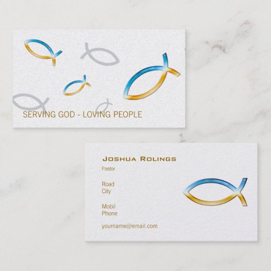 Christelijk | Pastor | Prijs Visitekaartje (Voorkant / Achterkant)