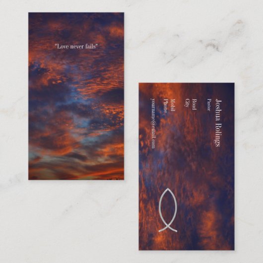 Christelijk | Pastor | Prijs Visitekaartje (Voorkant / Achterkant)