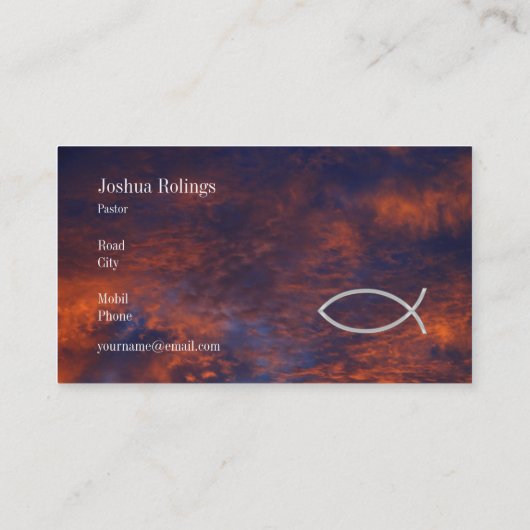 Christelijk | Pastor | Prijs Visitekaartje (Achterkant)