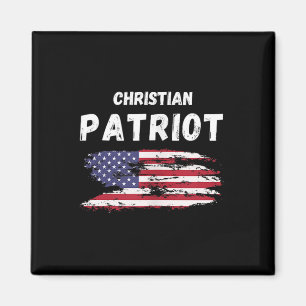 Christelijk Patriot Amerikaanse Vlag Geloof En Vri Magneet