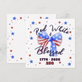 Christelijk Patriottisch Amerika 250 Feest Notitiekaartje