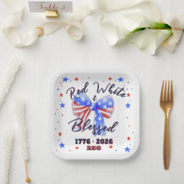 Christelijk Patriottisch Amerika 250 Feest Papieren Bordje