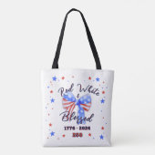 Christelijk Patriottisch Amerika 250 Feest Tote Bag (Achterkant)
