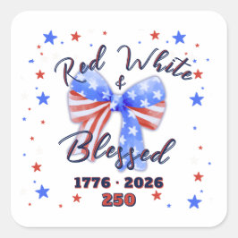 Christelijk Patriottisch Amerika 250 Feest Vierkante Sticker
