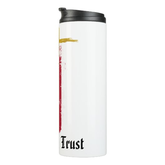 *~* Christelijk Patriottisch Kruis AP16 Grunge Vla Thermosbeker (Geroteerd rechts)