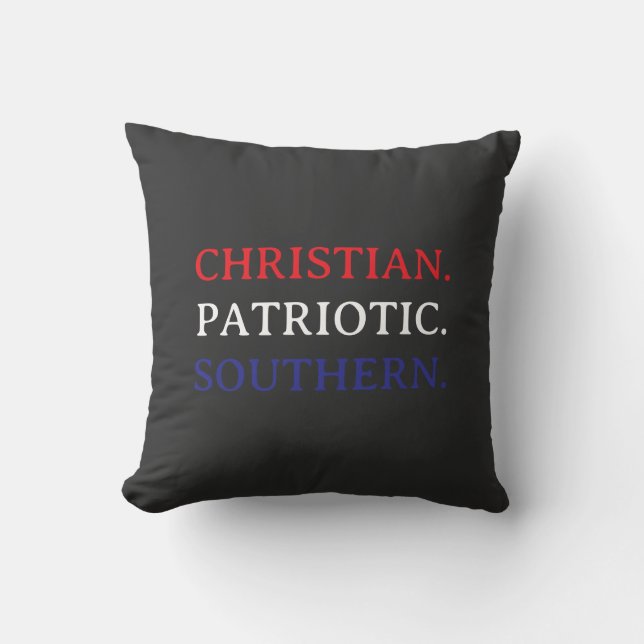 Christelijk. Patriottisch. Zuidelijk. Kussen (Voorkant)