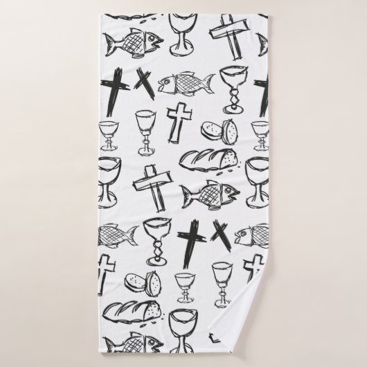 Christelijk patroon badhanddoek (Badhanddoek)