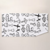 Christelijk patroon badhanddoek (Badhanddoek)