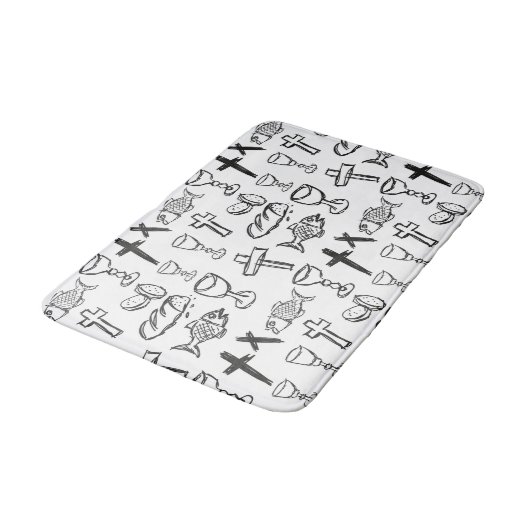 Christelijk patroon badmat (Gekanteld)