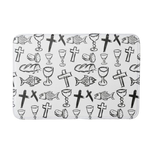 Christelijk patroon badmat (Voorkant)