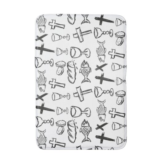 Christelijk patroon badmat (Voorkant Verticaal)