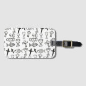 Christelijk patroon bagagelabel (Voorkant (horizontaal))