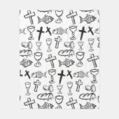 Christelijk patroon fleece deken (Voorkant)