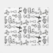 Christelijk patroon fleece deken (Voorkant (Horizontaal))