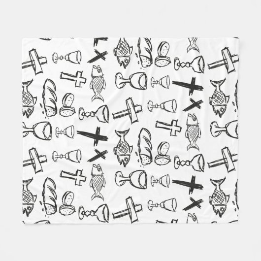 Christelijk patroon fleece deken (Voorkant (Horizontaal))