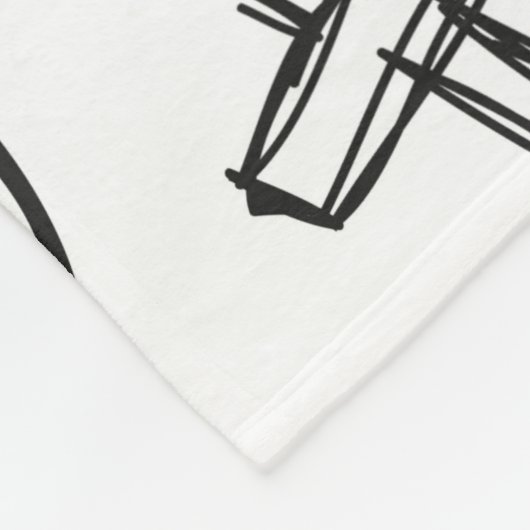 Christelijk patroon fleece deken (Hoek)