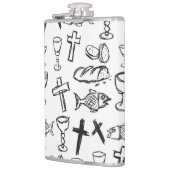 Christelijk patroon heupfles (Links)