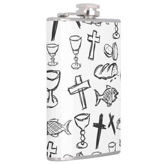 Christelijk patroon heupfles (Rechts)