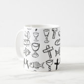 Christelijk patroon koffiemok (Voorkant links)