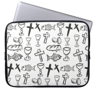 Christelijk patroon laptop sleeve