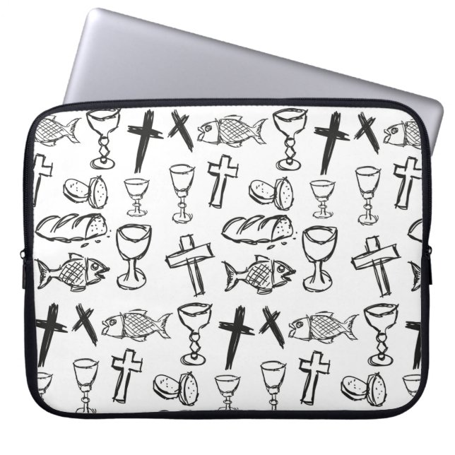 Christelijk patroon laptop sleeve (Voorkant)