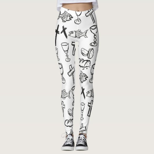 Christelijk patroon leggings (Voorkant)
