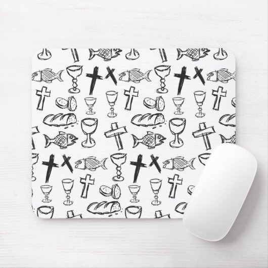 Christelijk patroon muismat (Met muis)