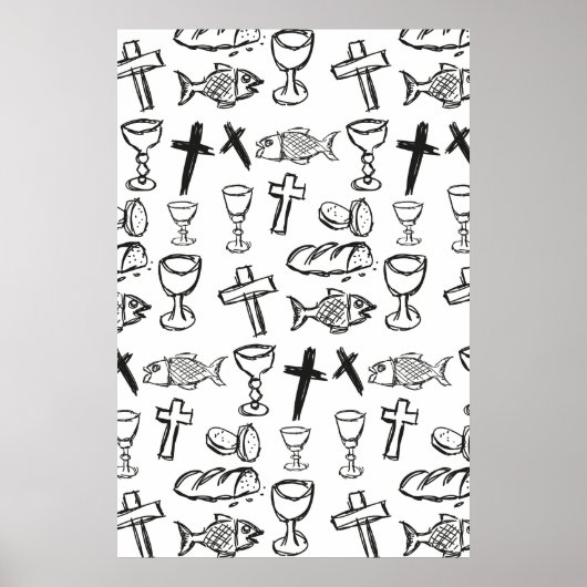 Christelijk patroon poster (Voorkant)