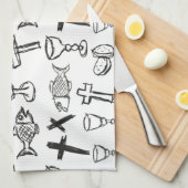 Christelijk patroon theedoek (Quarter Fold)