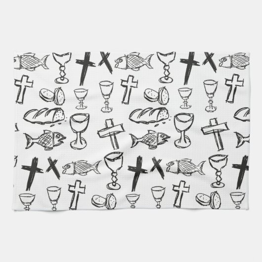 Christelijk patroon theedoek (Horizontaal)