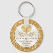 Christelijk, persoonlijk aangepast 50e Jubileum Sleutelhanger (Voorkant)