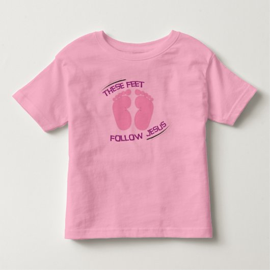 Christelijk peuter t-shirt: Volg Jezus Kinder Shirts (Voorkant)