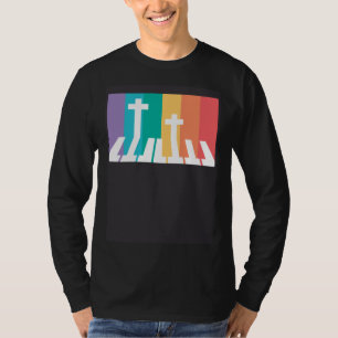 Christelijk Pianist Piano Speler Religieuze Muzika T-shirt