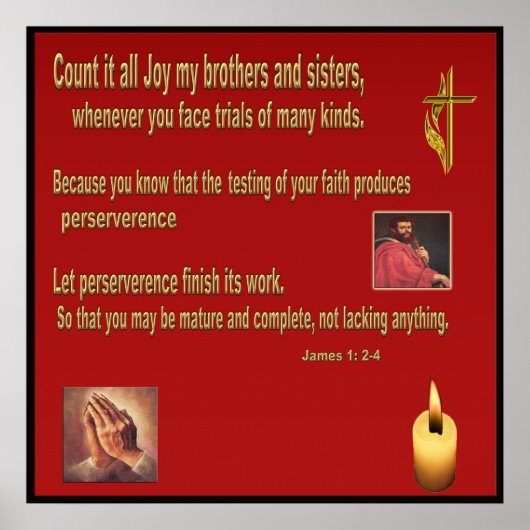 Christelijk poster Boek van James 1 (Voorkant)