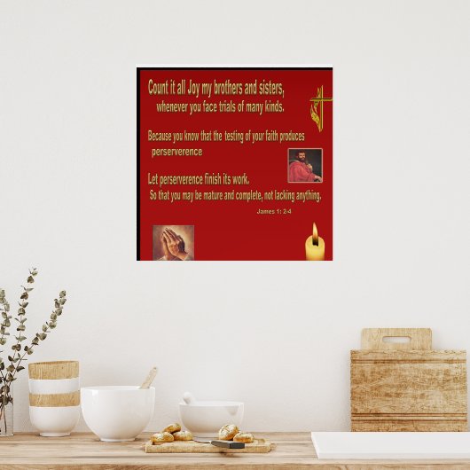 Christelijk poster Boek van James 1 (Keuken)