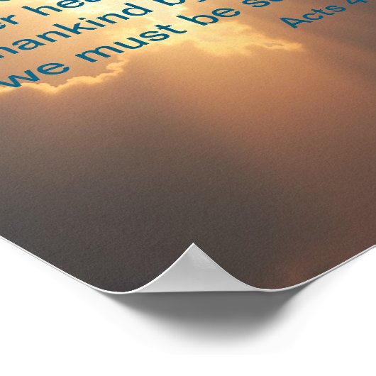 Christelijk Poster | Handelingen 4:12 Geen andere  (Hoek)