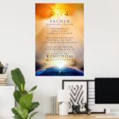 Christelijk poster - Het gebed van Jezus Christus (Thuiskantoor)