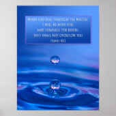CHRISTELIJK POSTER - ISAIAH 43:2 - Water (Voorkant)