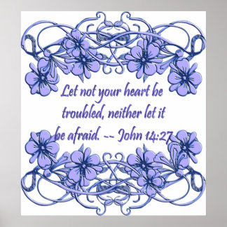 Christelijk Poster met Bijbel Verse John 14:27