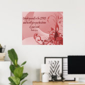 Christelijk Poster met bijbelsalm 37:4 (Thuiskantoor)