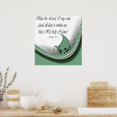 Christelijk Poster met Bijbelversie - Psalms (Keuken)