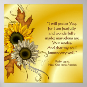 Christelijk Poster met de Bloemen van de Manuscrip