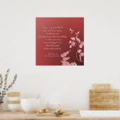 Christelijk Poster met de Bloemen van de Manuscrip (Keuken)