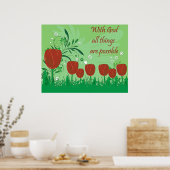 Christelijk Poster met God Alles is mogelijk (Keuken)