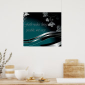 Christelijk Poster met Inspirerend Gezegde (Keuken)