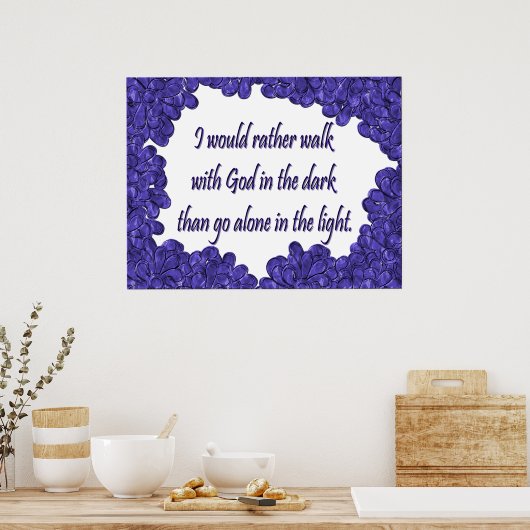 Christelijk Poster met Inspirerend Gezegde (Keuken)